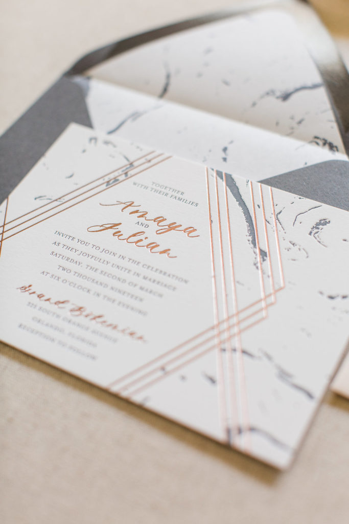 Letter Press and Foil Printing Methods for Wedding Invitations
