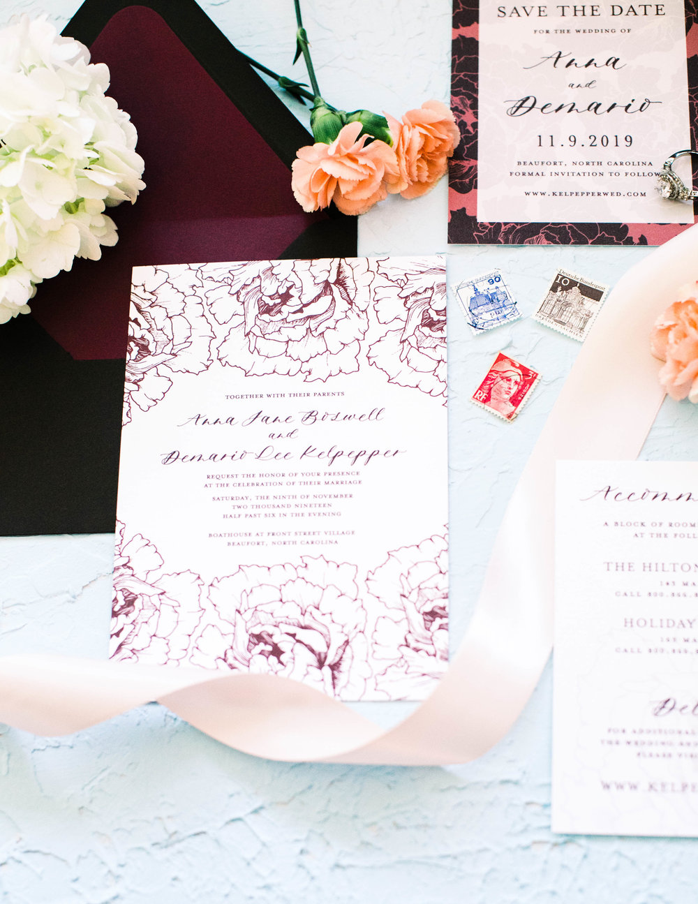 Anna Hand Drawn Wedding Invitation Burgundy Peonies Feathered Heart PrintsAnna 3W2A0353.jpg