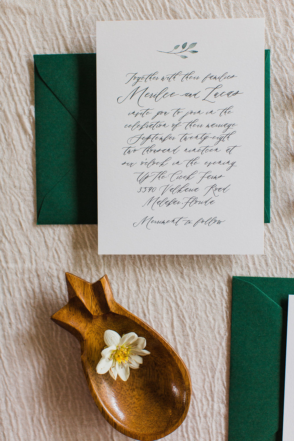 Merilee Hand Painted Calligraphy Wedding Invitation Feathered Heart PrintsFHP-61.jpg