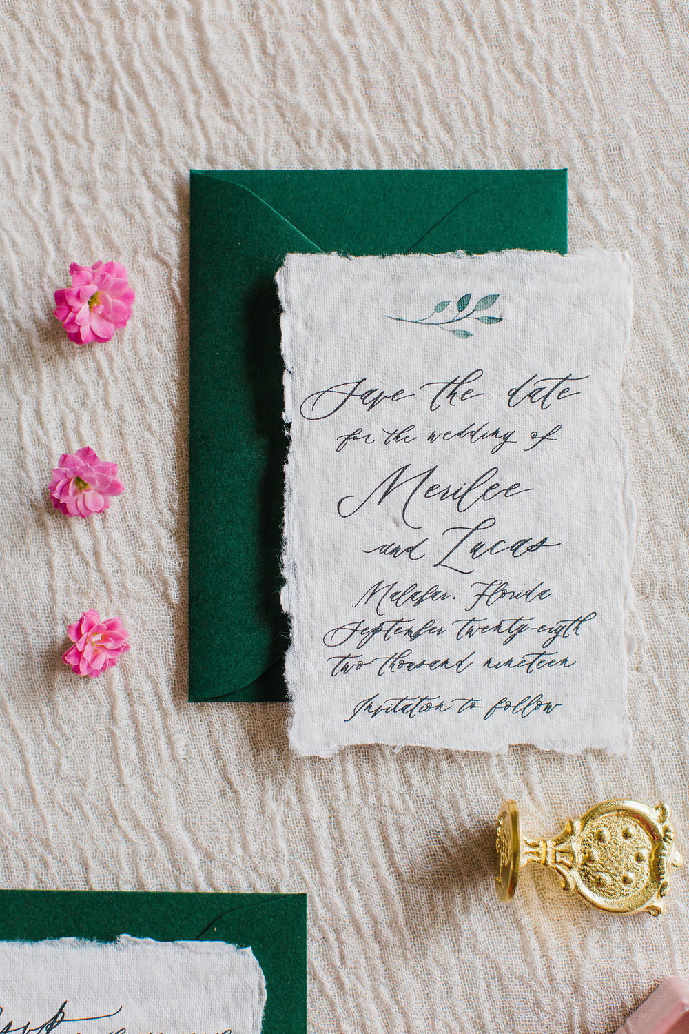 Merilee Hand Painted Calligraphy Wedding Invitation Feathered Heart PrintsFHP-69.jpg